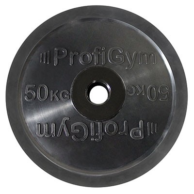 Диск 50 кг олимпийский, черный ProfiGym